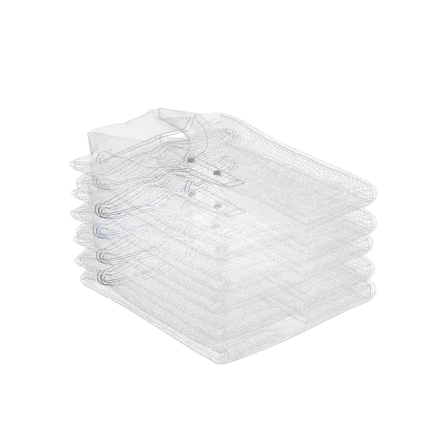 Polos Folded 3d Model Marvelous Designer-Clo3d-fbx-obj-Zprj
