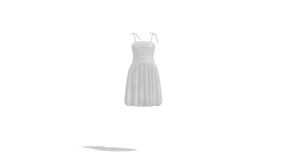 Tie Shoulder Layered Ruched Cami Dress 3d Model Marvelous Designer-Clo3d-fbx-obj-Zprj