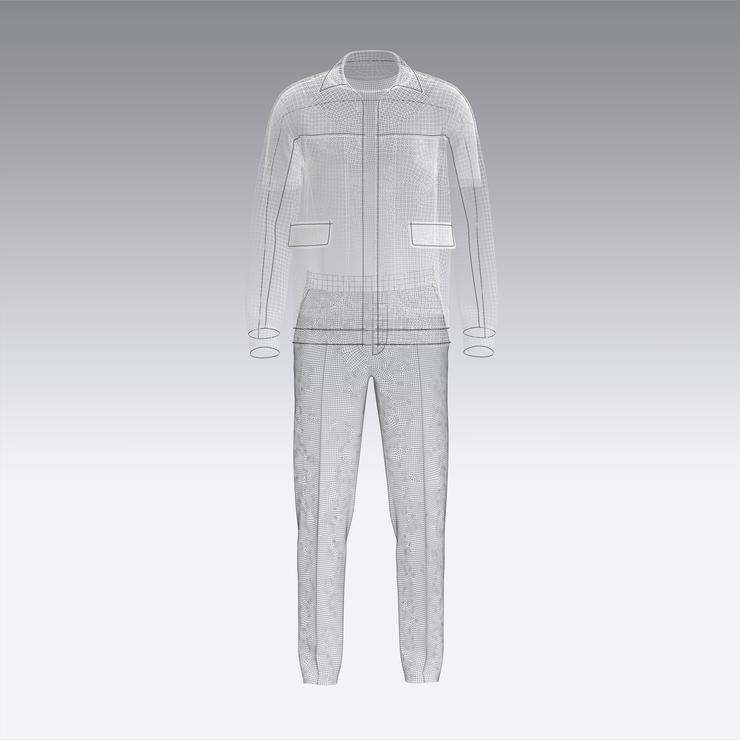 Male Jacket and pant outfit 3d Model Marvelous Designer-Clo3d-fbx-obj-Zprj