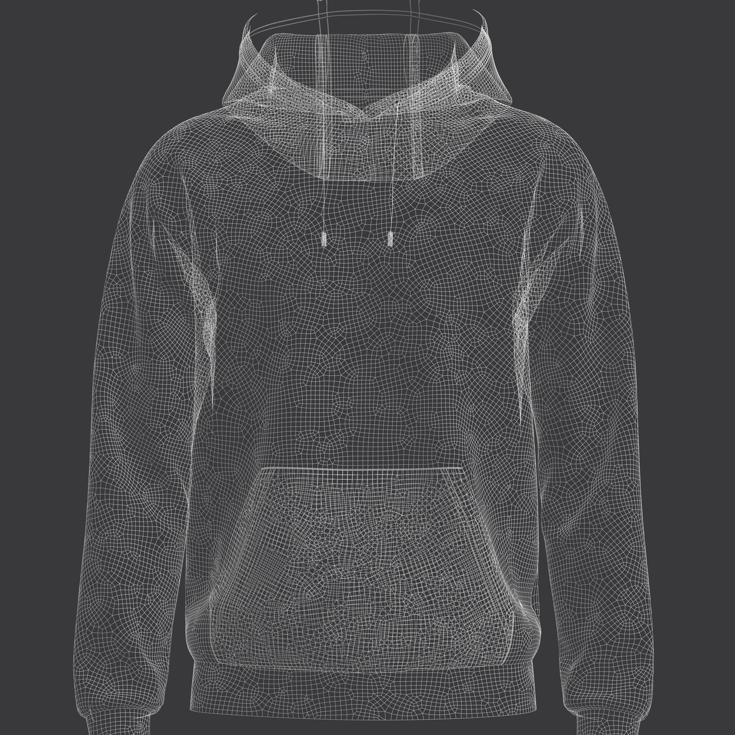 Men Hoodie 3d Model Marvelous Designer-Clo3d-fbx-obj-Zprj