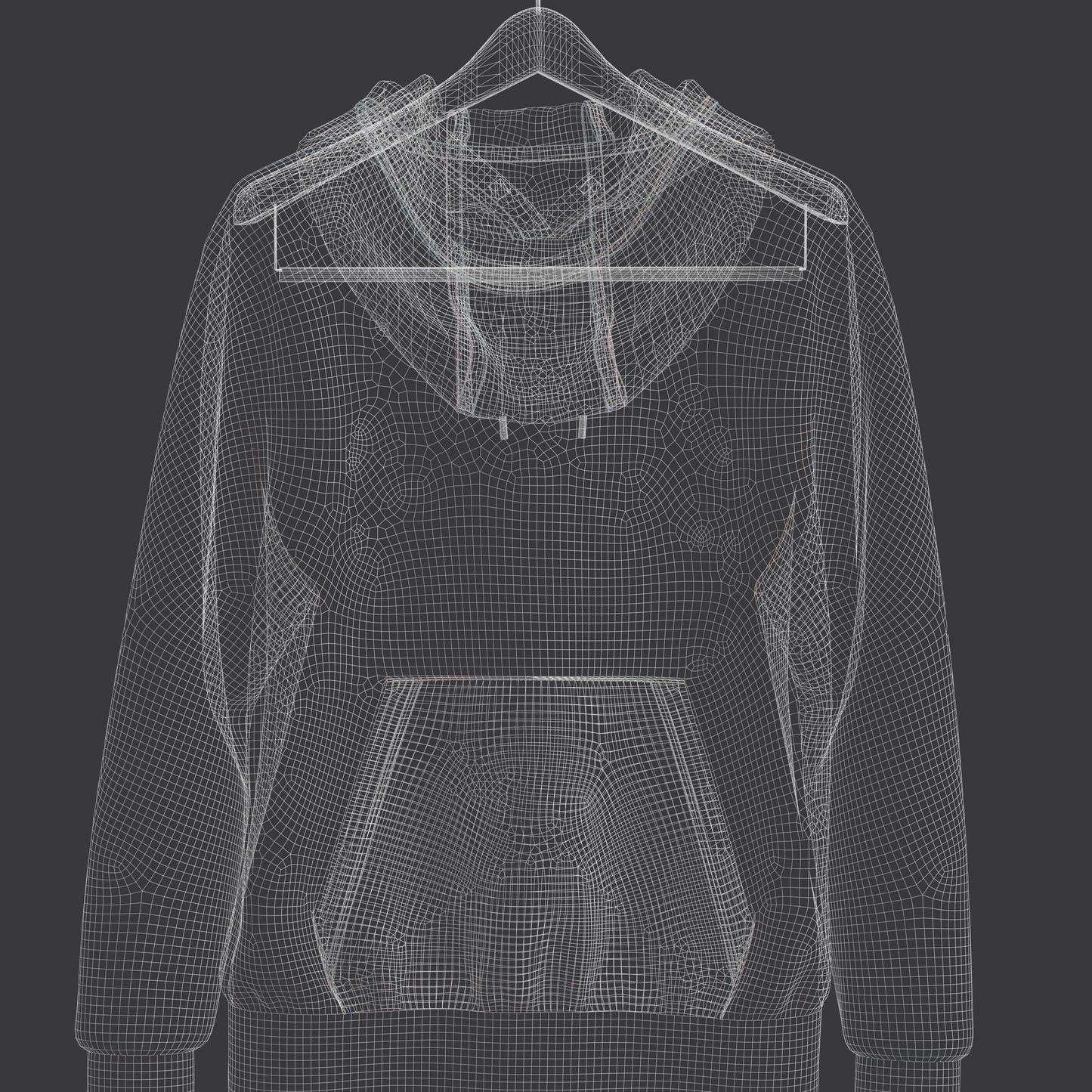 Men's Front Zip Hoodie_Hanged 3d Model Marvelous Designer-Clo3d-fbx-obj-Zprj