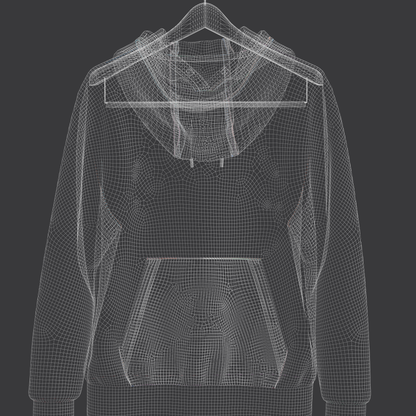 Men's Front Zip Hoodie_Hanged 3d Model Marvelous Designer-Clo3d-fbx-obj-Zprj