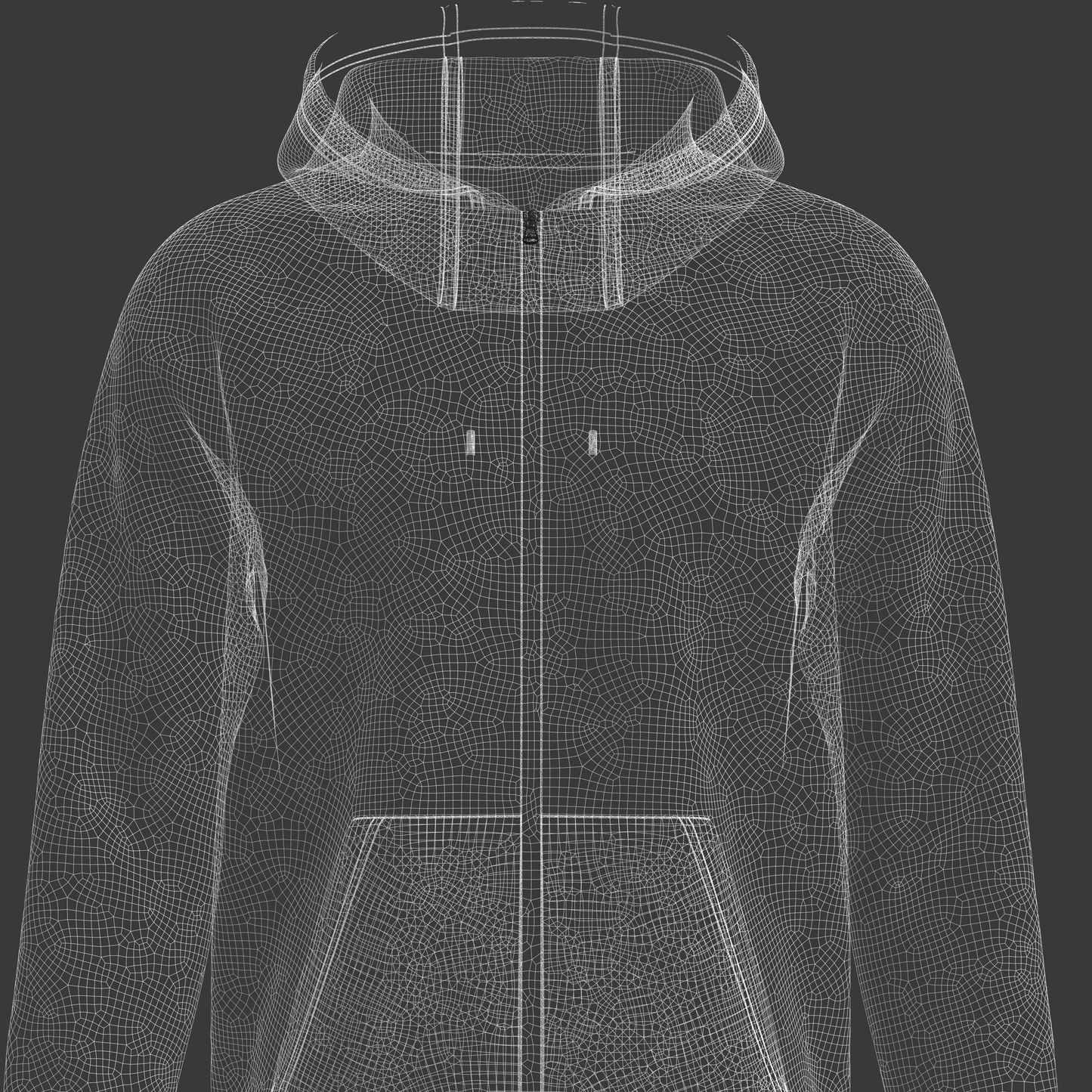 Men's Hoodie 3d Model Marvelous Designer-Clo3d-fbx-obj-Zprj