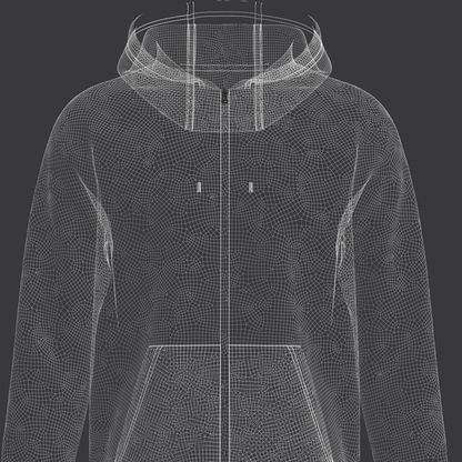 Men's Hoodie 3d Model Marvelous Designer-Clo3d-fbx-obj-Zprj