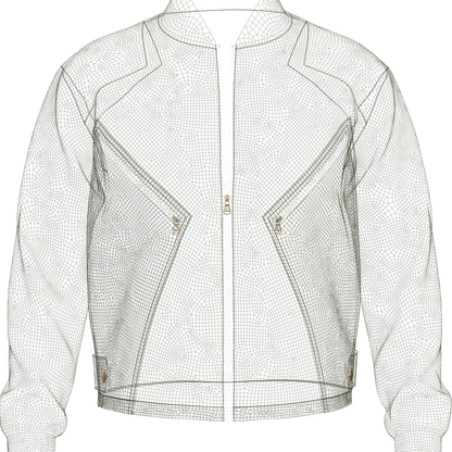 Men's Bomber Jacket 3d Model Marvelous Designer-Clo3d-fbx-obj-Zprj
