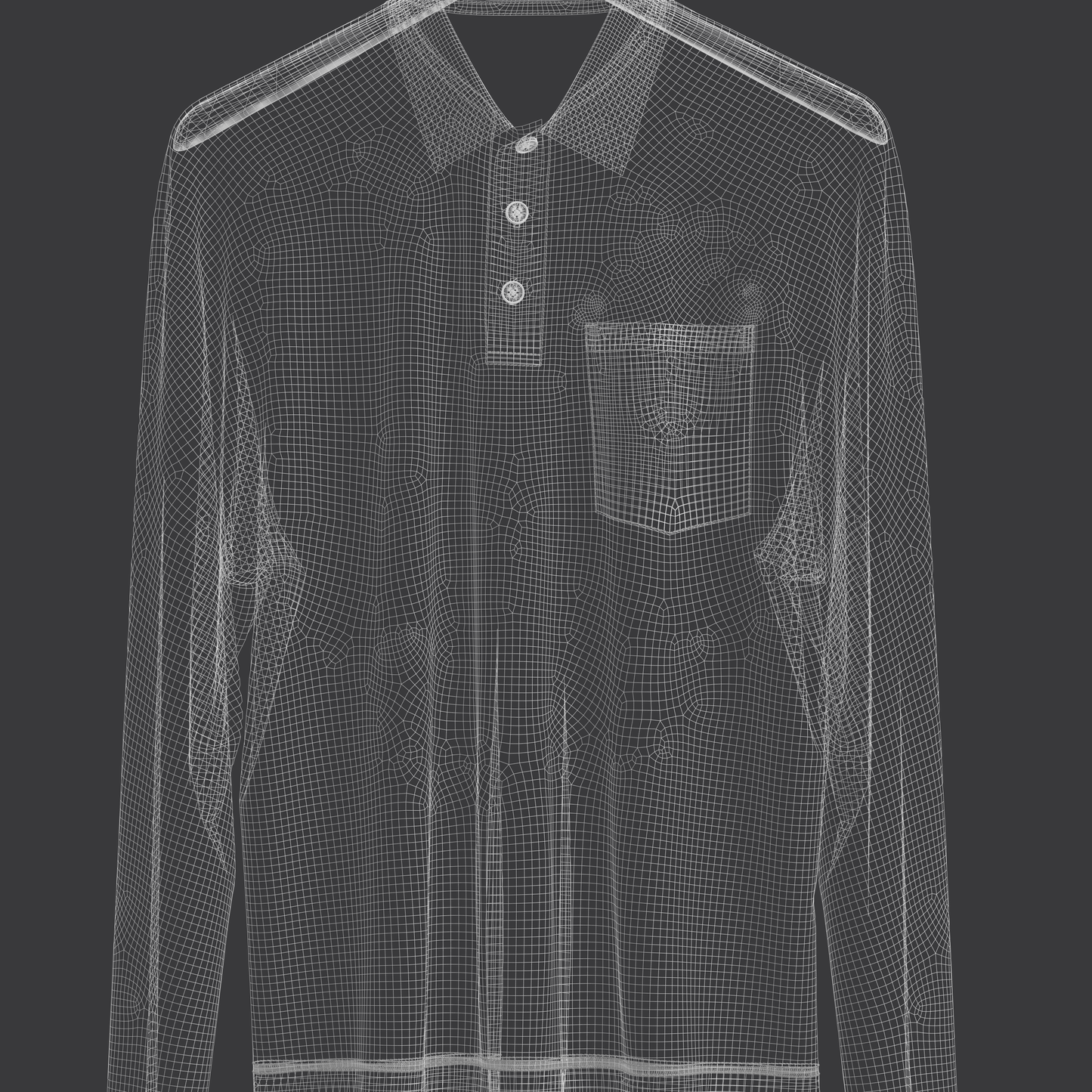 Men's Oversized Polo On Hanger 3d Model Marvelous Designer-Clo3d-fbx-obj-Zprj