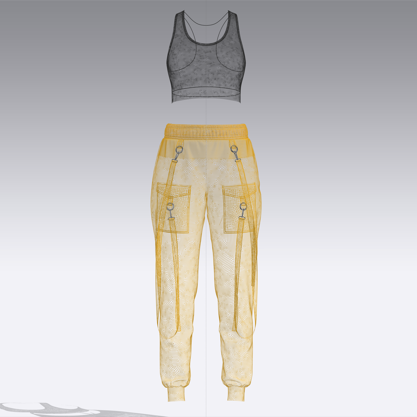 Women's Cargo Pant And Top 3d Model Marvelous Designer-Clo3d-fbx-obj-Zprj