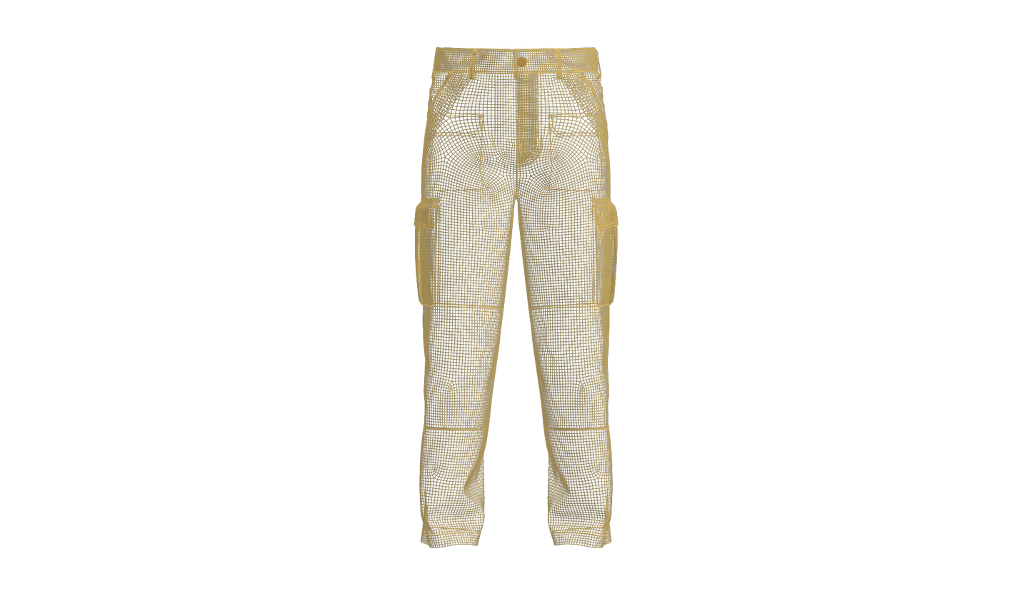 Male Cargo Trouser 3d Model Marvelous Designer-Clo3d-fbx-obj-Zprj