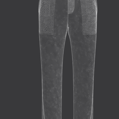 Men's Double Pleat Pant 3d Model Marvelous Designer-Clo3d-fbx-obj-Zprj