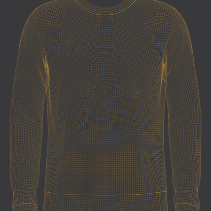Men's Sweatshirt 3d Model Marvelous Designer-Clo3d-fbx-obj-Zprj
