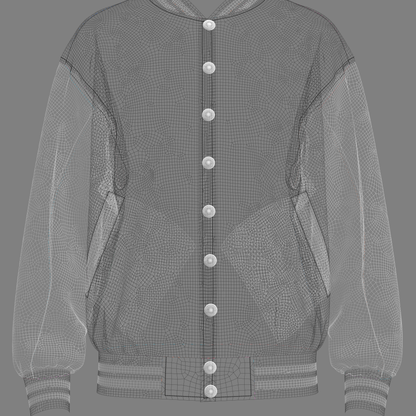 Men's Oversized Varsity Jacket 3d Model Marvelous Designer-Clo3d-fbx-obj-Zprj