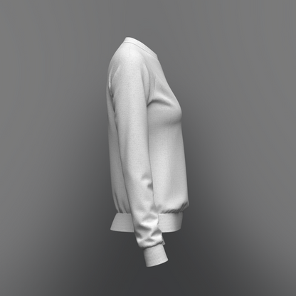 Women's Raglan Sweatshirt 3d Model Marvelous Designer-Clo3d-fbx-obj-Zprj