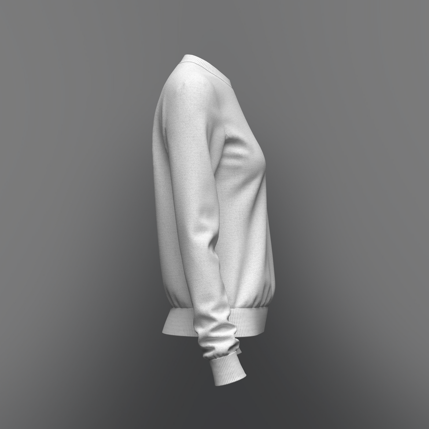 Women's Sweatshirt 3d Model Marvelous Designer-Clo3d-fbx-obj-Zprj
