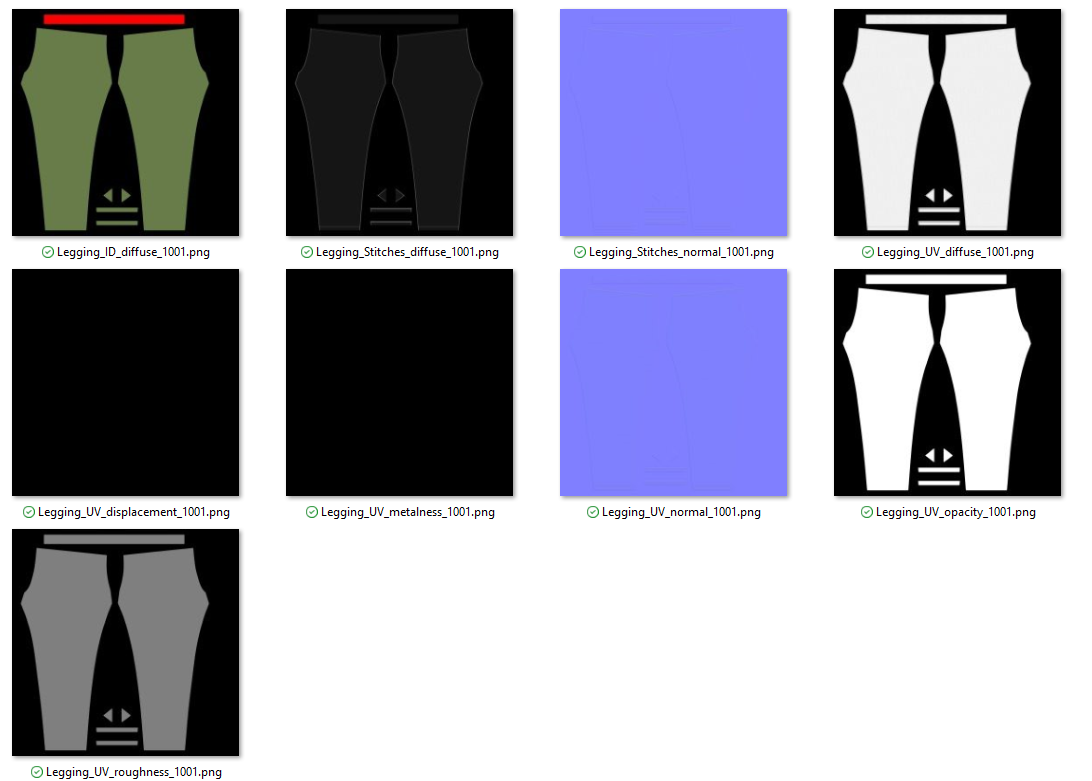 Women's Legging 3d Model Marvelous Designer-Clo3d-fbx-obj-Zprj
