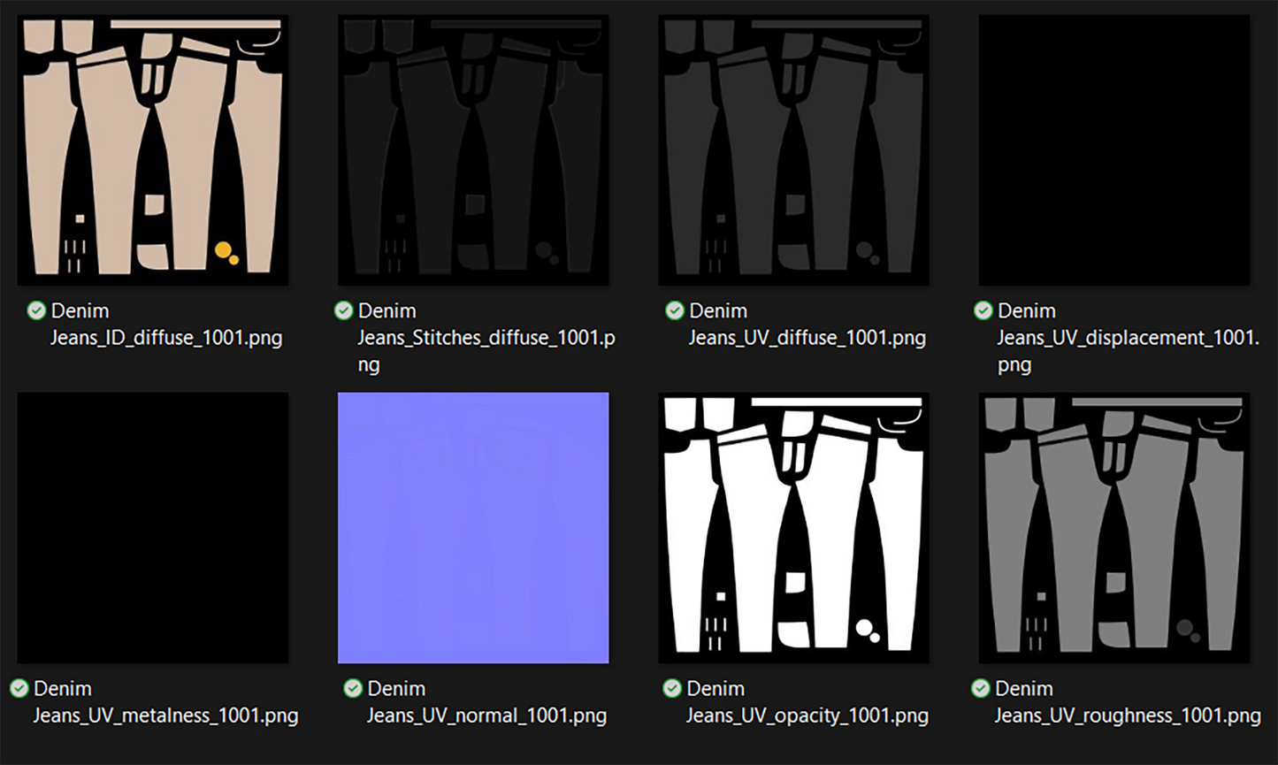 Men's Black Denim Pant 3d Model Marvelous Designer-Clo3d-fbx-obj-Zprj
