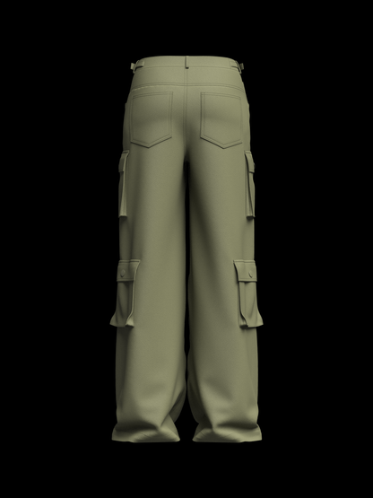 Women's Cargo Pant 3d Model Marvelous Designer-Clo3d-fbx-obj-Zprj