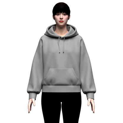 Women Oversized Hoodie 3d Model Marvelous Designer-Clo3d-fbx-obj-Zprj