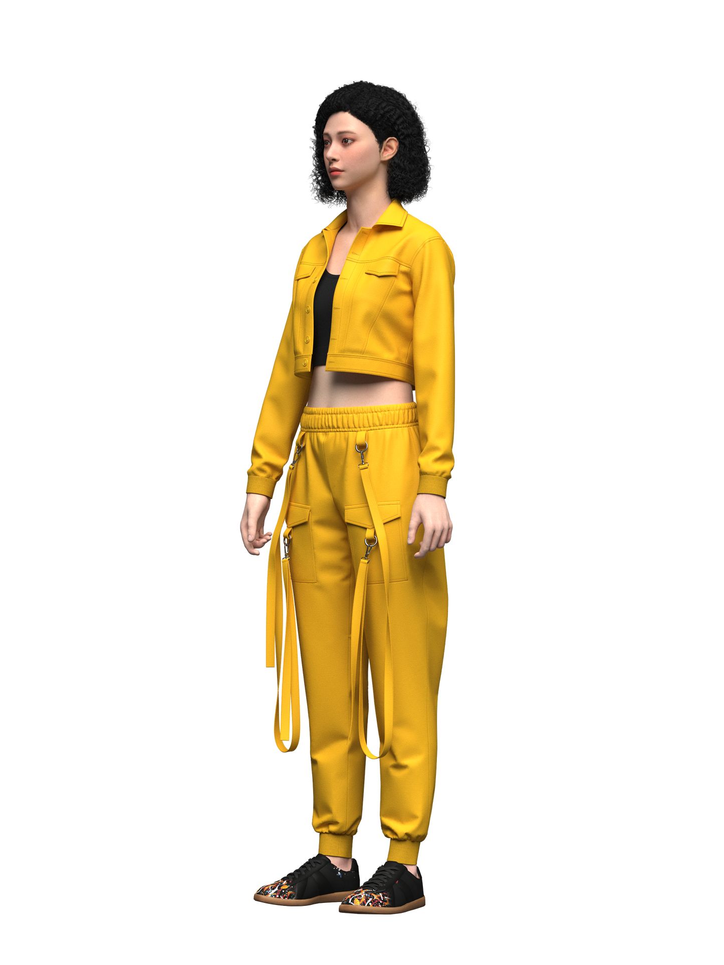 Women's Street wear Outfit 3d Model Marvelous Designer-Clo3d-fbx-obj-Zprj