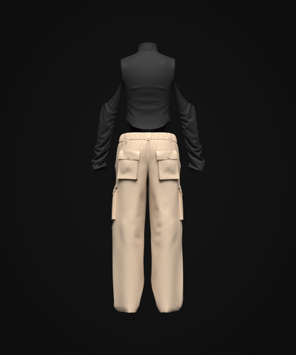 Women's Street wear Outfit 3d Model Marvelous Designer-Clo3d-fbx-obj-Zprj
