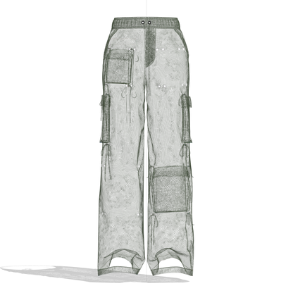 Women's Cargo Pant with Drawstring 3d Model Marvelous Designer-Clo3d-fbx-obj-Zprj