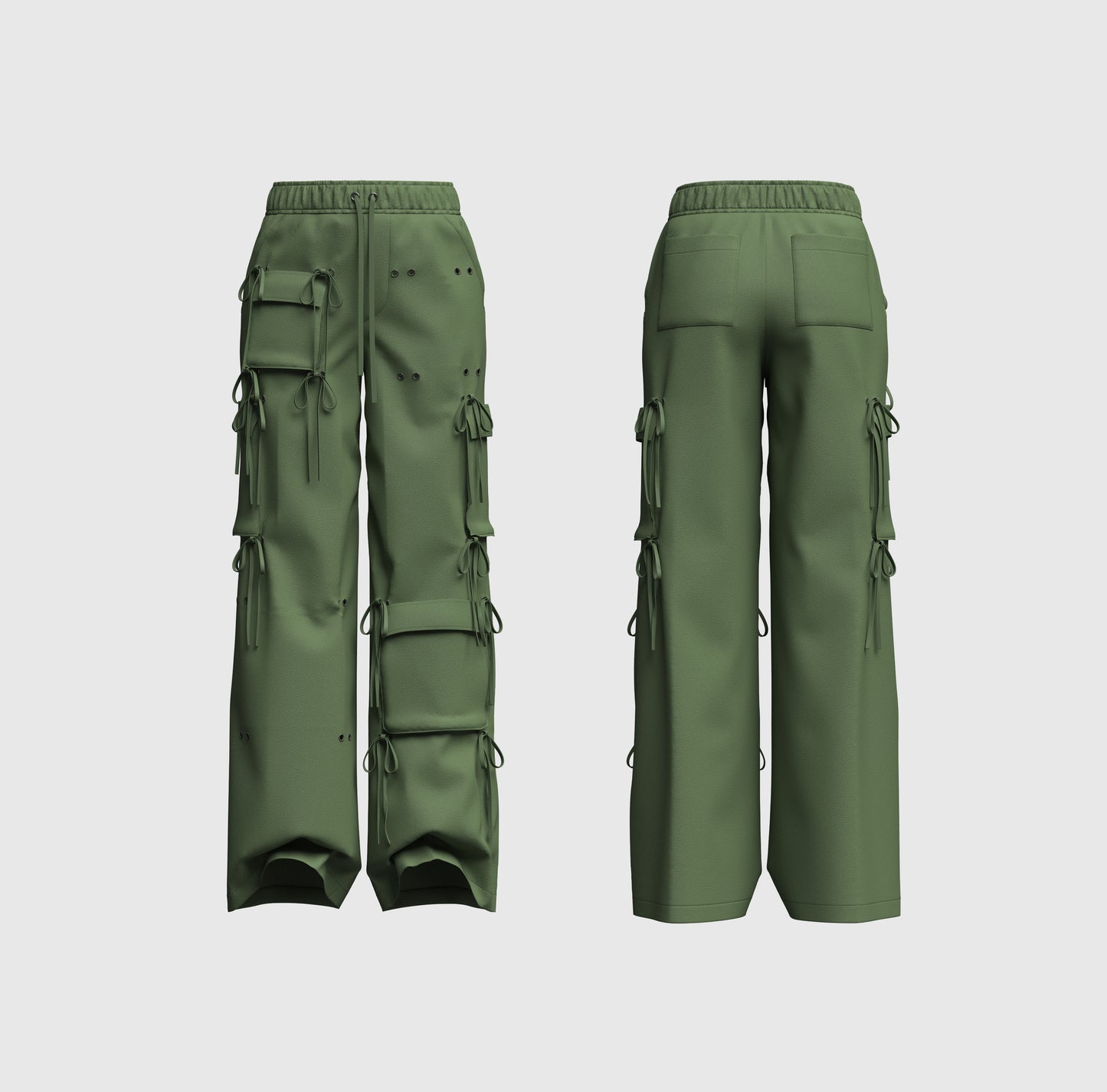 Women's Cargo Pant with Drawstring 3d Model Marvelous Designer-Clo3d-fbx-obj-Zprj