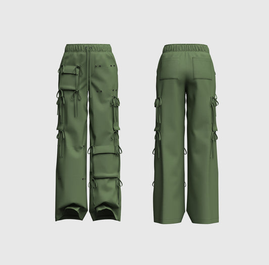 Women's Cargo Pant with Drawstring 3d Model Marvelous Designer-Clo3d-fbx-obj-Zprj