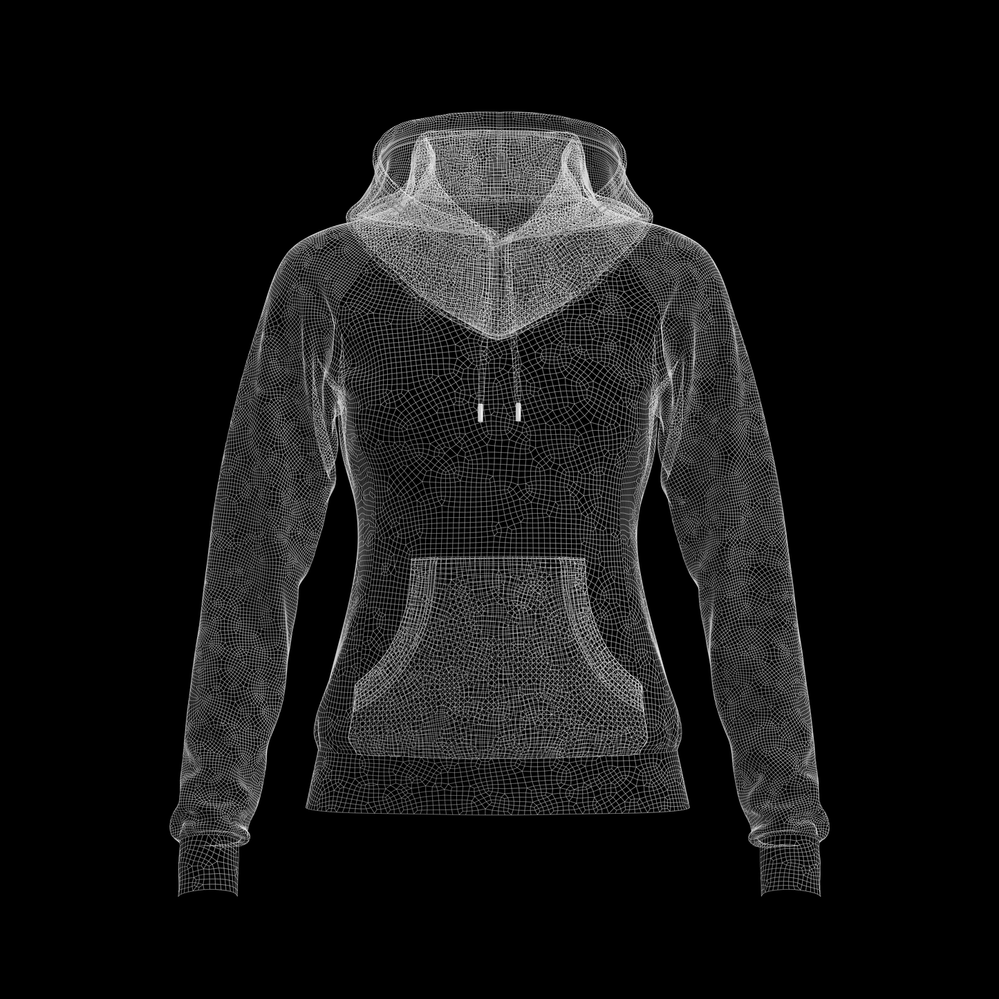 Women's Hoodie 3d Model Marvelous Designer-Clo3d-fbx-obj-Zprj