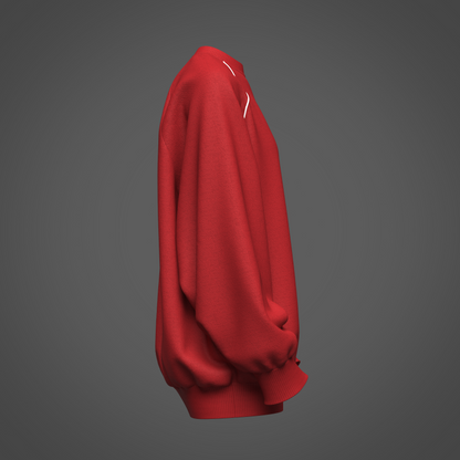 Women Oversized Sweatshirt 3d Model Marvelous Designer-Clo3d-fbx-obj-Zprj