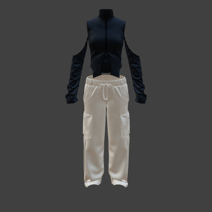 Women's Street wear Outfit 3d Model Marvelous Designer-Clo3d-fbx-obj-Zprj