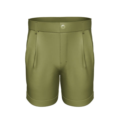Male Double Pleated Cuffed Shorts 3d Model Marvelous Designer-Clo3d-fbx-obj-Zprj
