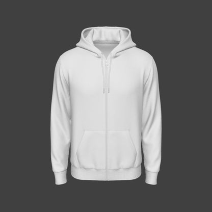 Male Front Zip Hoodie Hood Off 3d Model Marvelous Designer-Clo3d-fbx-obj-Zprj