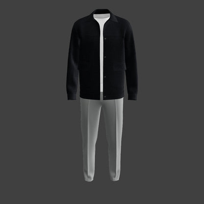 Male Jacket and pant outfit 3d Model Marvelous Designer-Clo3d-fbx-obj-Zprj
