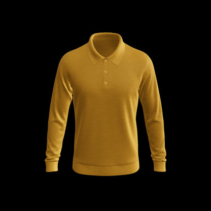 Men's Full Sleeve Ribbed Polo 3d Model Marvelous Designer-Clo3d-fbx-obj-Zprj