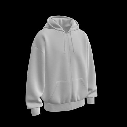Men's Oversize Front Zip Hoodie 3d Model Marvelous Designer-Clo3d-fbx-obj-Zprj