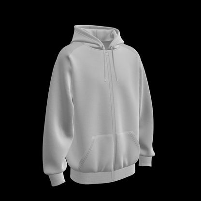 Men's Raglan Oversize Front Zip Hoodie 3d Model Marvelous Designer-Clo3d-fbx-obj-Zprj