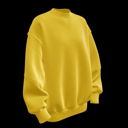 Women's Oversized Sweatshirt Yellow 3d Model Marvelous Designer-Clo3d-fbx-obj-Zprj