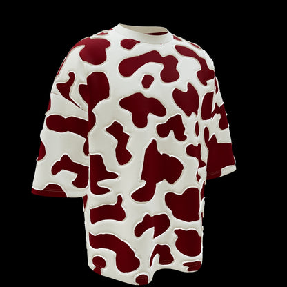 Men's Oversized T-Shirt Patchwork 3d Model Marvelous Designer-Clo3d-fbx-obj-Zprj