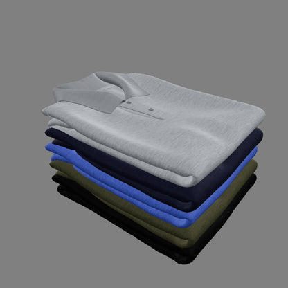 Polos Folded 3d Model Marvelous Designer-Clo3d-fbx-obj-Zprj