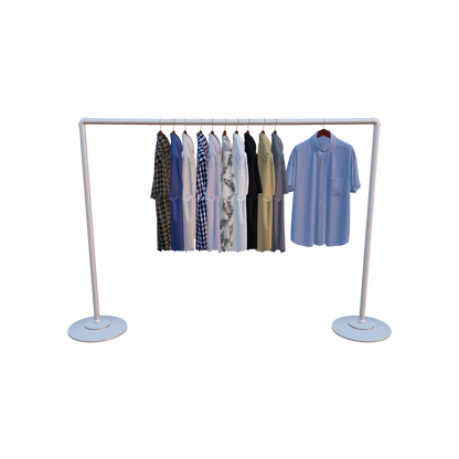 Shirt On Steel Hanger 3d Model Marvelous Designer-Clo3d-fbx-obj-Zprj