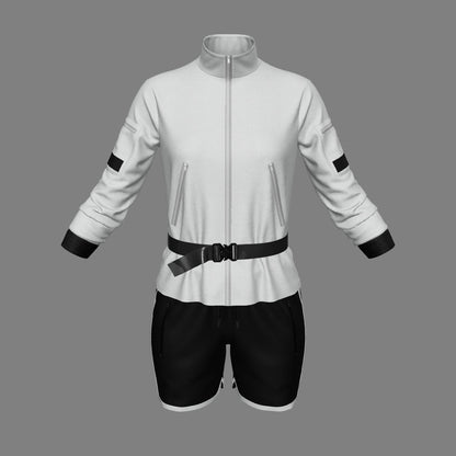 Womens Jacket And Shorts Outfit 3d Model Marvelous Designer-Clo3d-fbx-obj-Zprj