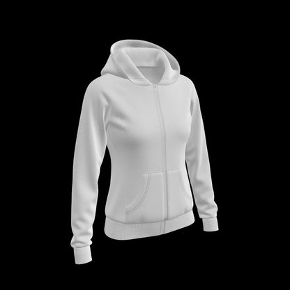 Women's Front Zip Hoodie 3d Model Marvelous Designer-Clo3d-fbx-obj-Zprj