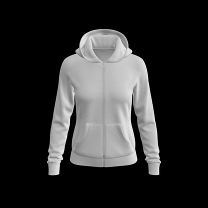 Women's front Zip Hoodie 3d Model Marvelous Designer-Clo3d-fbx-obj-Zprj