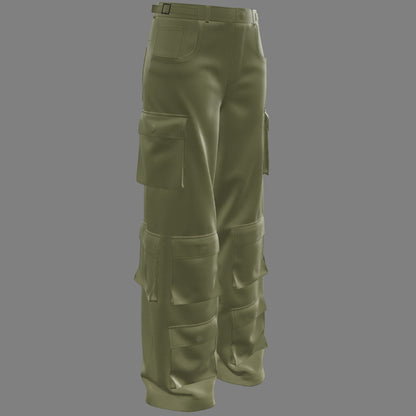 Women's Cargo Pant 3d Model Marvelous Designer-Clo3d-fbx-obj-Zprj